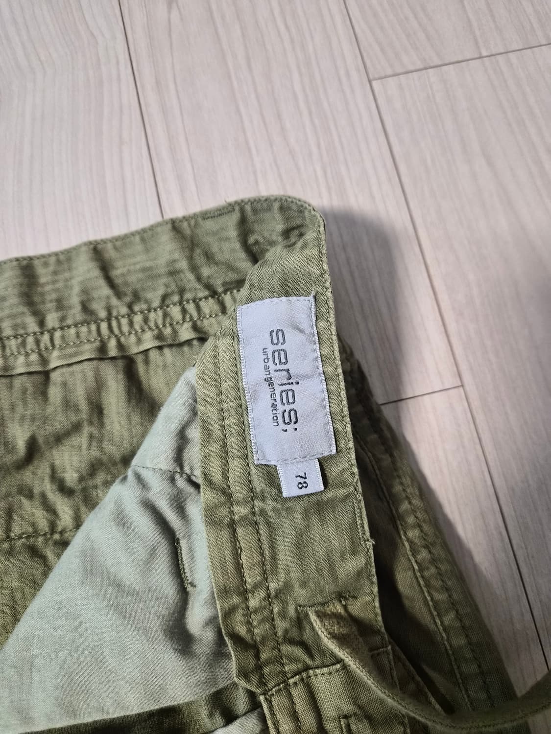 시리즈(series;) 카키 린넨 혼방 반바지 (78사이즈/30인치) 상품이미지4