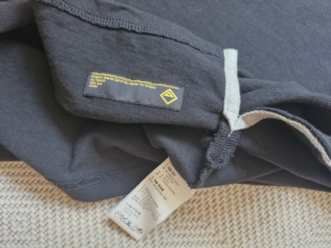 프리즘웍스 헨리넥 반팔티 블랙 XL  상품이미지6