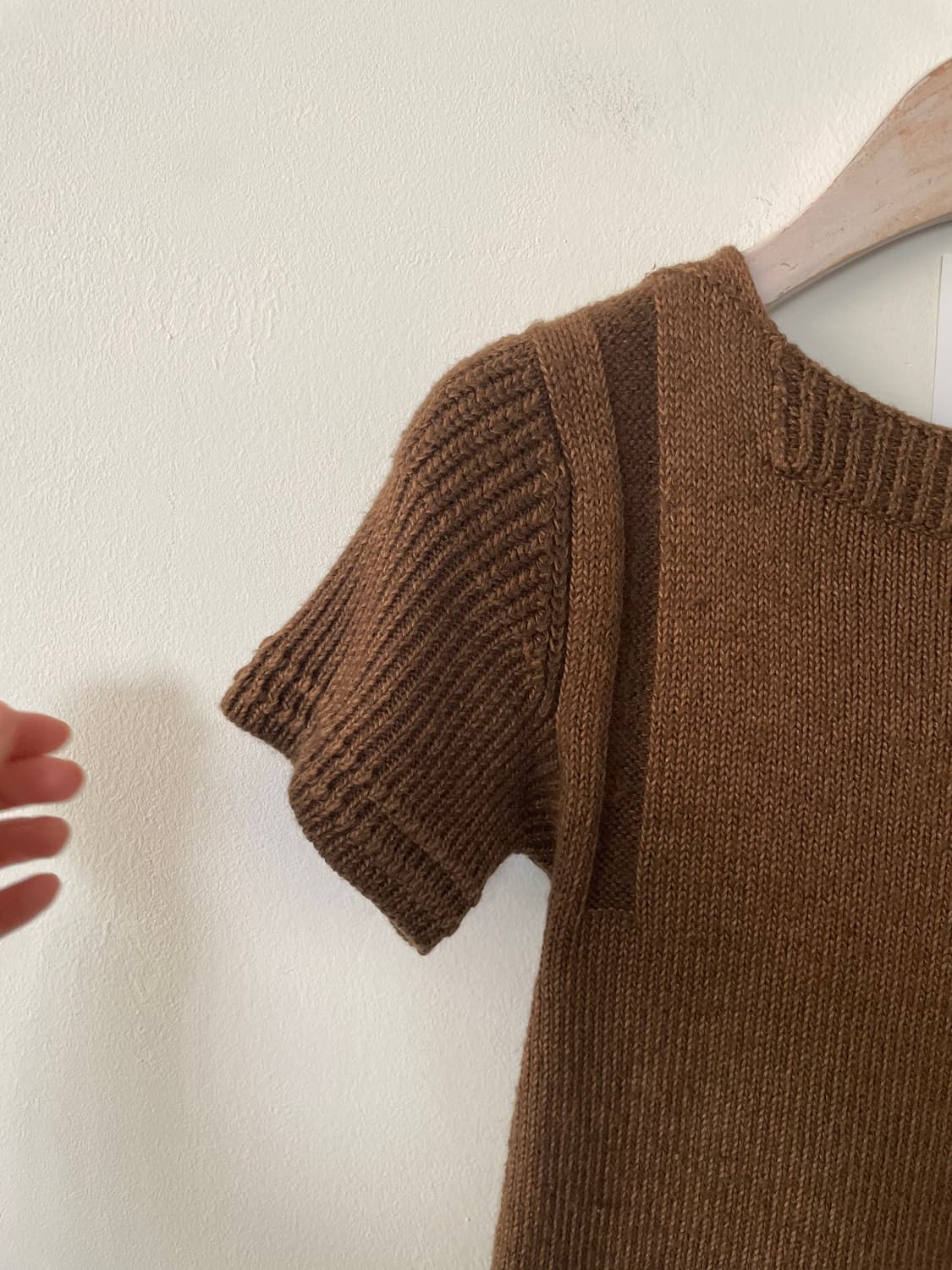 vintage wool blended short sleeve knit 상품이미지4