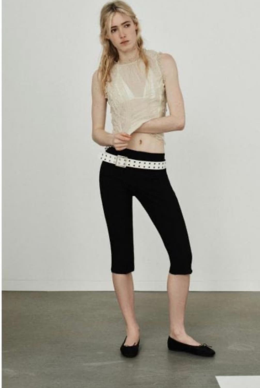 Zara 레이스라인버튼셔츠 크림 3067/036/733 상품이미지2