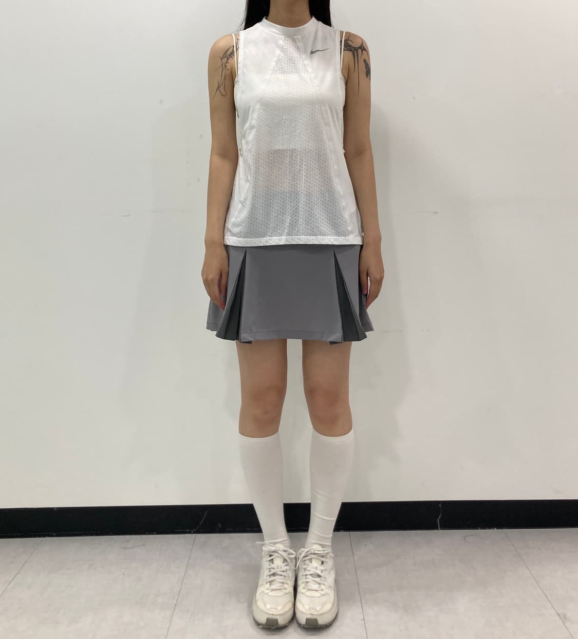 Hidden pleated mini sk 상품이미지1