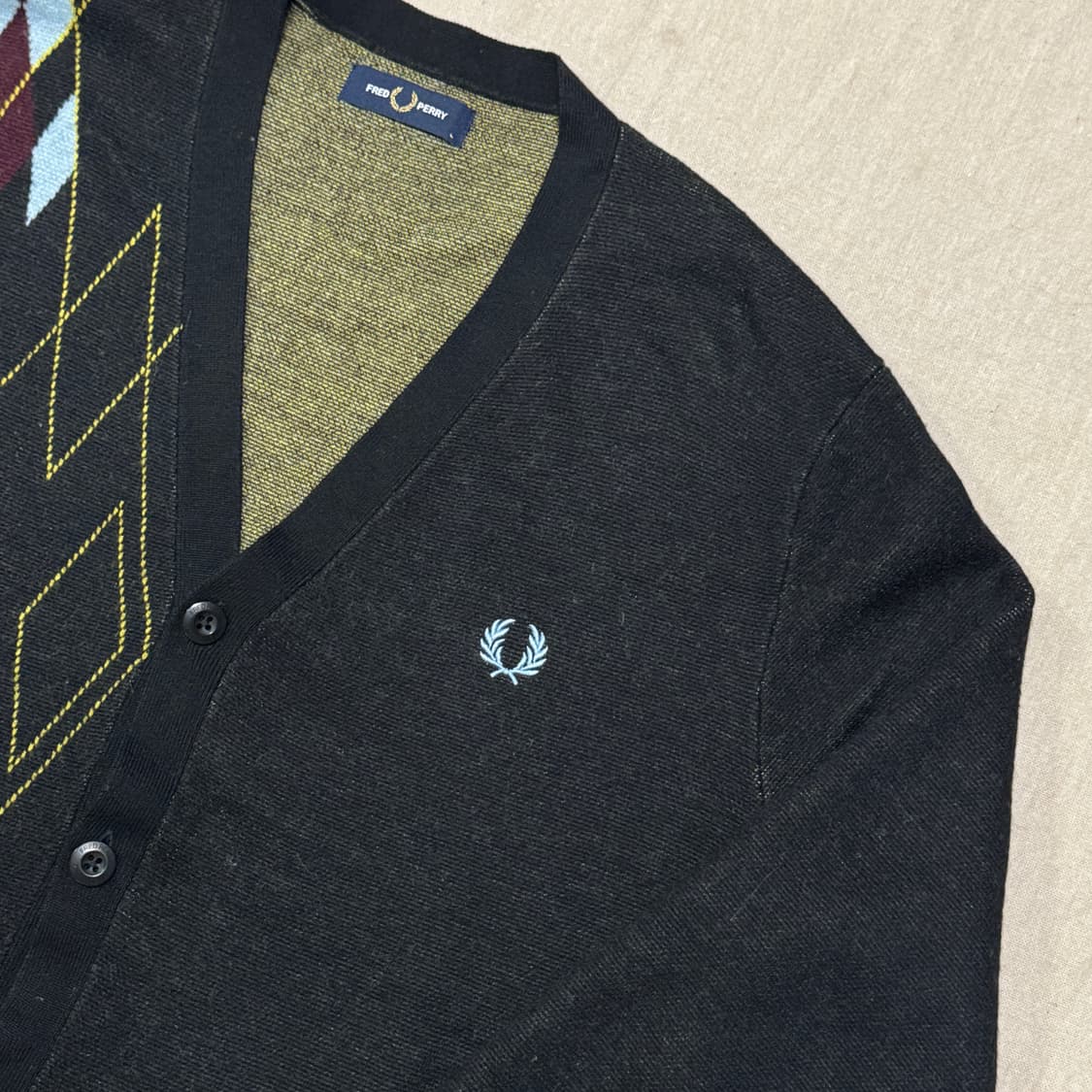 프레드페리 아가일 가디건 L 상품이미지2