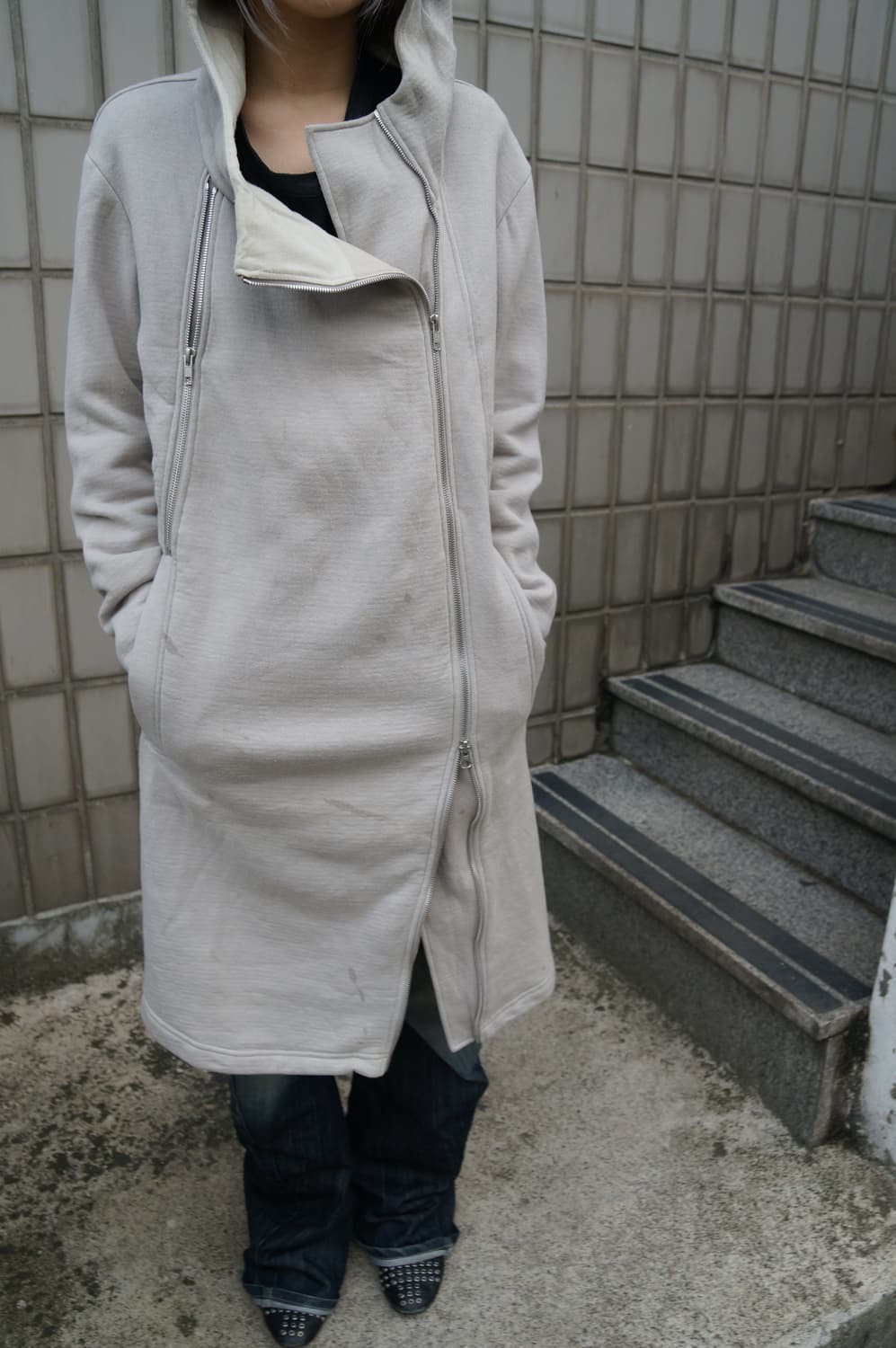 헬무트 랭 비대칭 후디 집업 자켓 상품이미지5