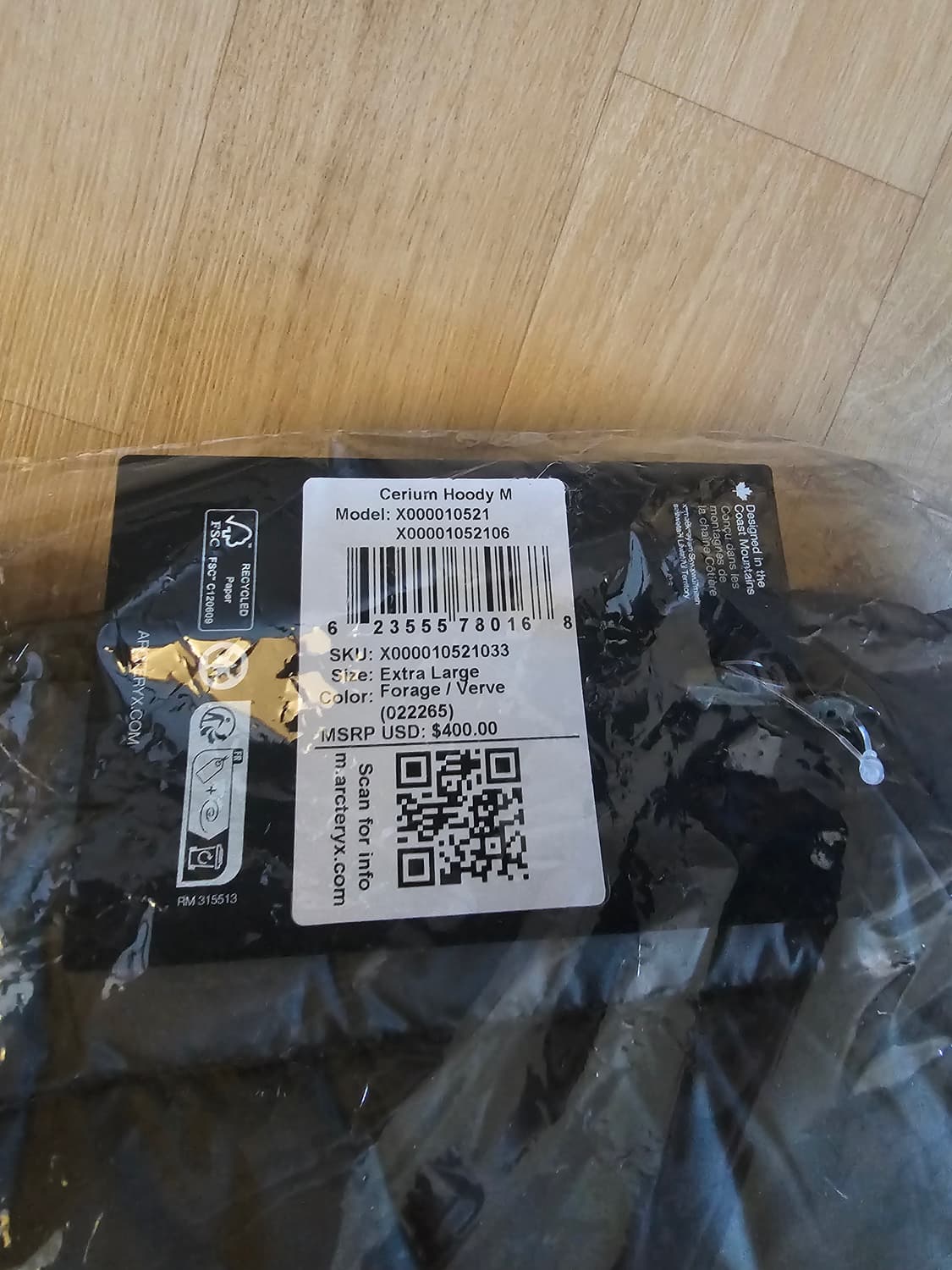 아크테릭스 세륨 포리지베르베 xl 새제품 상품이미지2