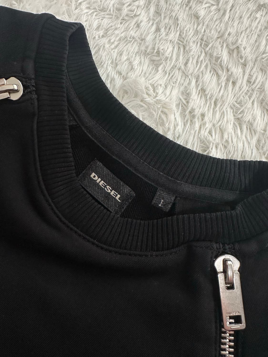 디젤 블랙 지퍼 맨투맨 상품이미지5