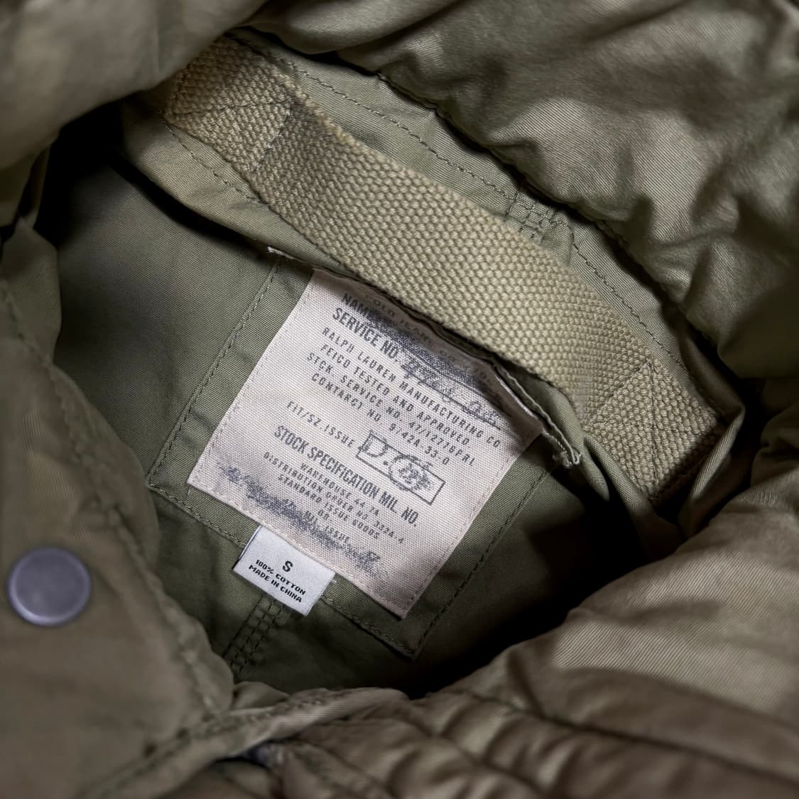 폴로 카키 후드야상 S 상품이미지7