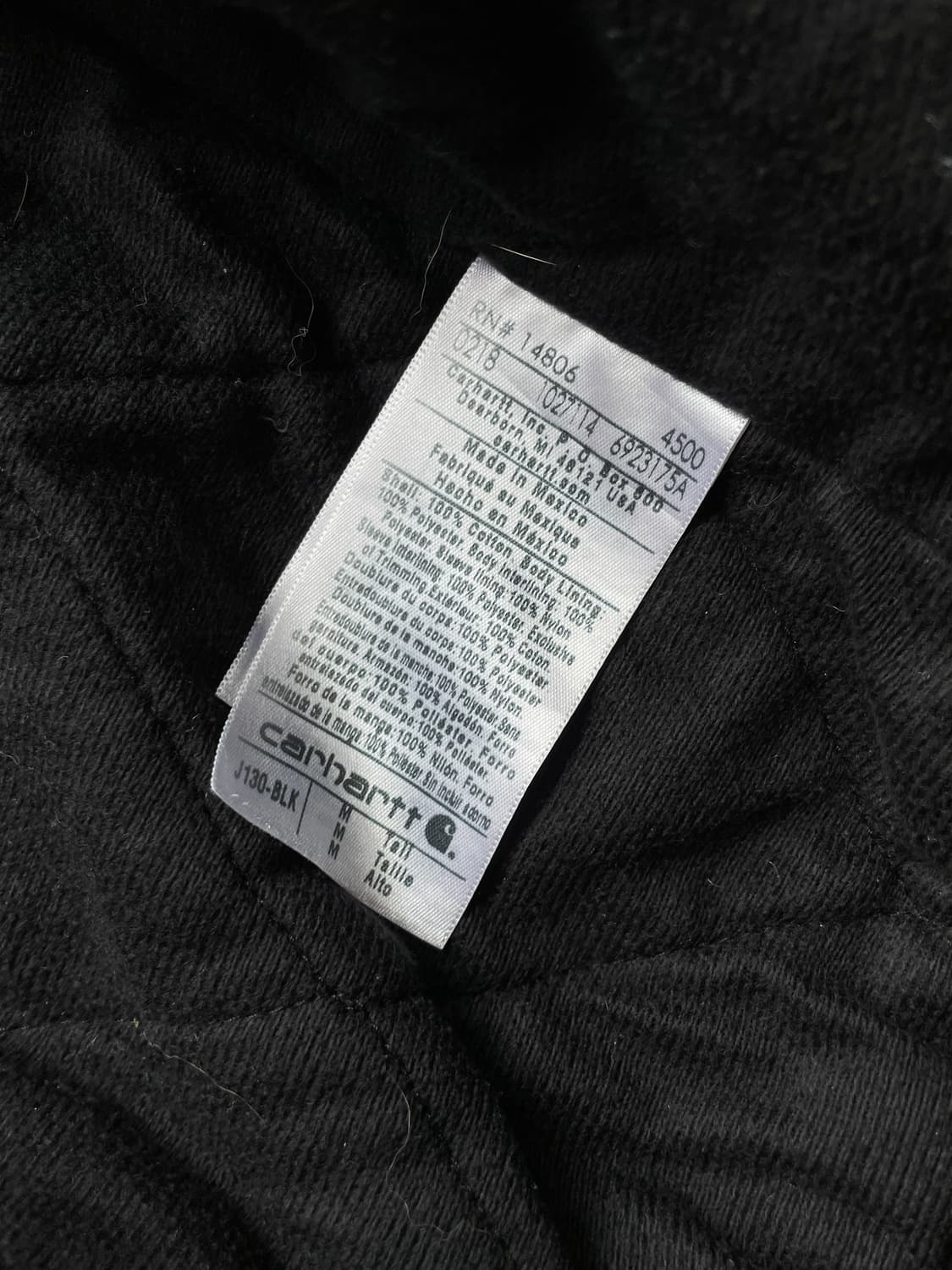 칼하트 j130 BLK 블랙 액티브 자켓 샌드스톤 carhartt 상품이미지6