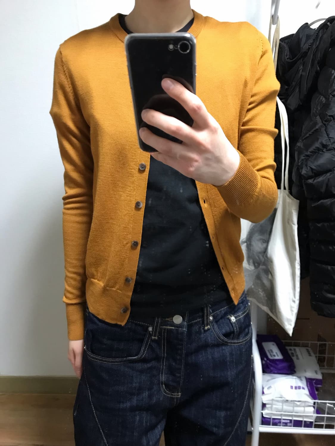 오렌지 가디건 상품이미지3