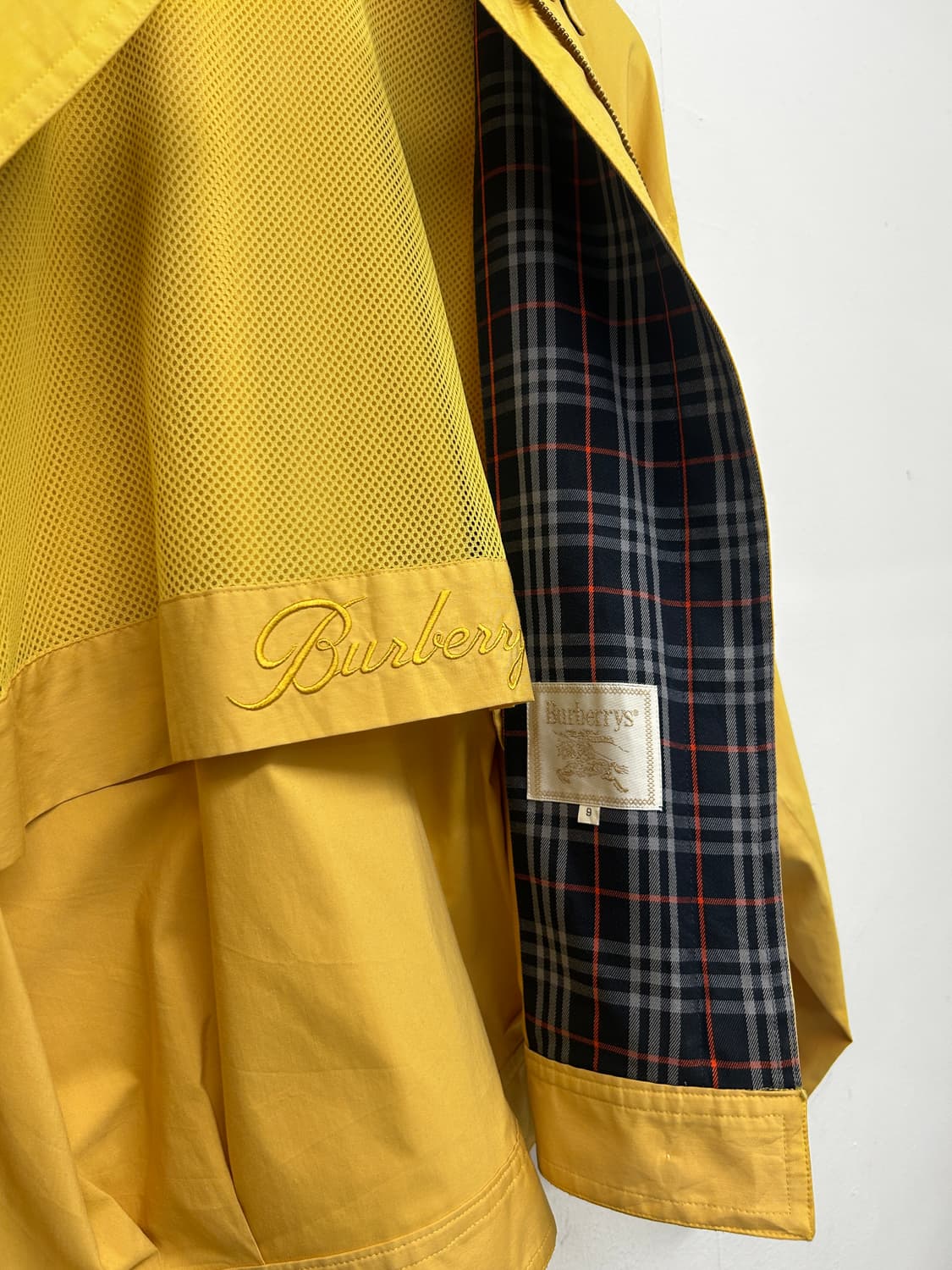 90s JPN 버버리 옐로우 헤링턴 자켓 상품이미지5