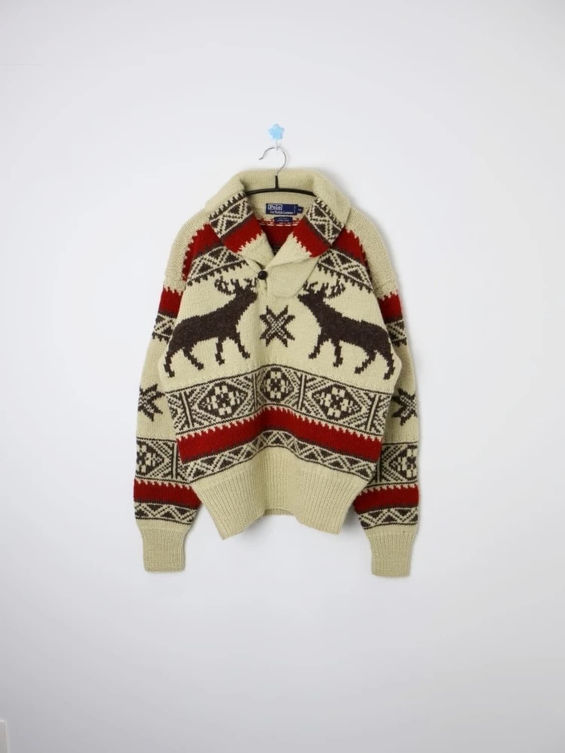 90's Polo Ralph Lauren Hand Knit Moose 상품이미지3