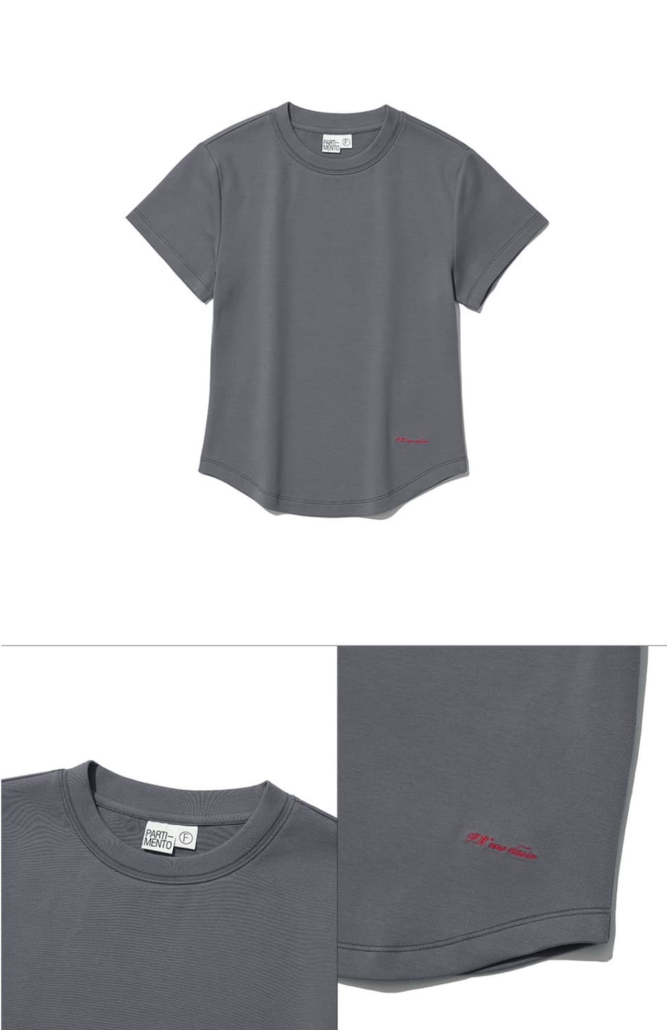 파르티멘토우먼 90s short sleeve tee (차콜/화이트) 상품이미지1
