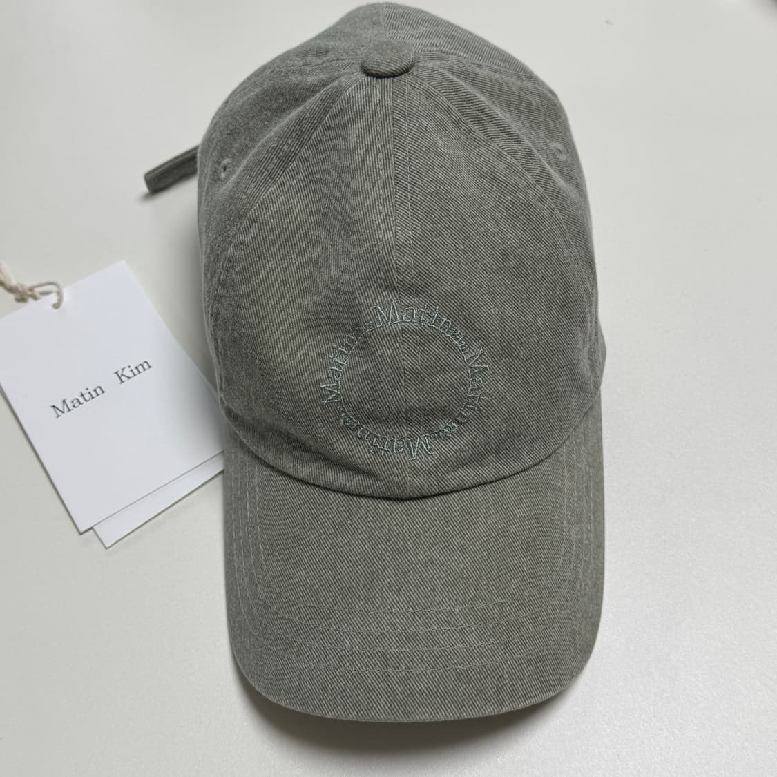 마뗑킴 마카롱 라이트카키 볼캡 상품이미지1