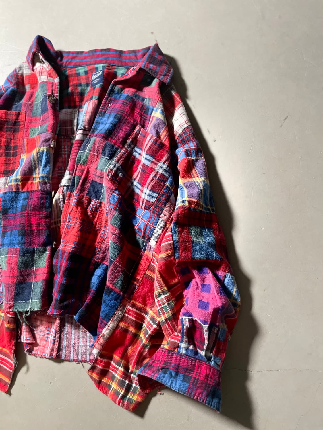 H•d Vintage R•M  Patchwork Flannel Shirt 상품이미지2