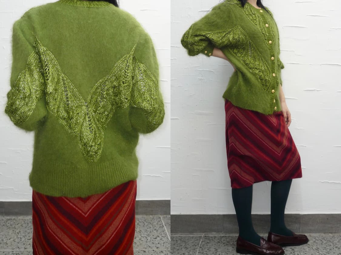 lime green cardigan 상품이미지2