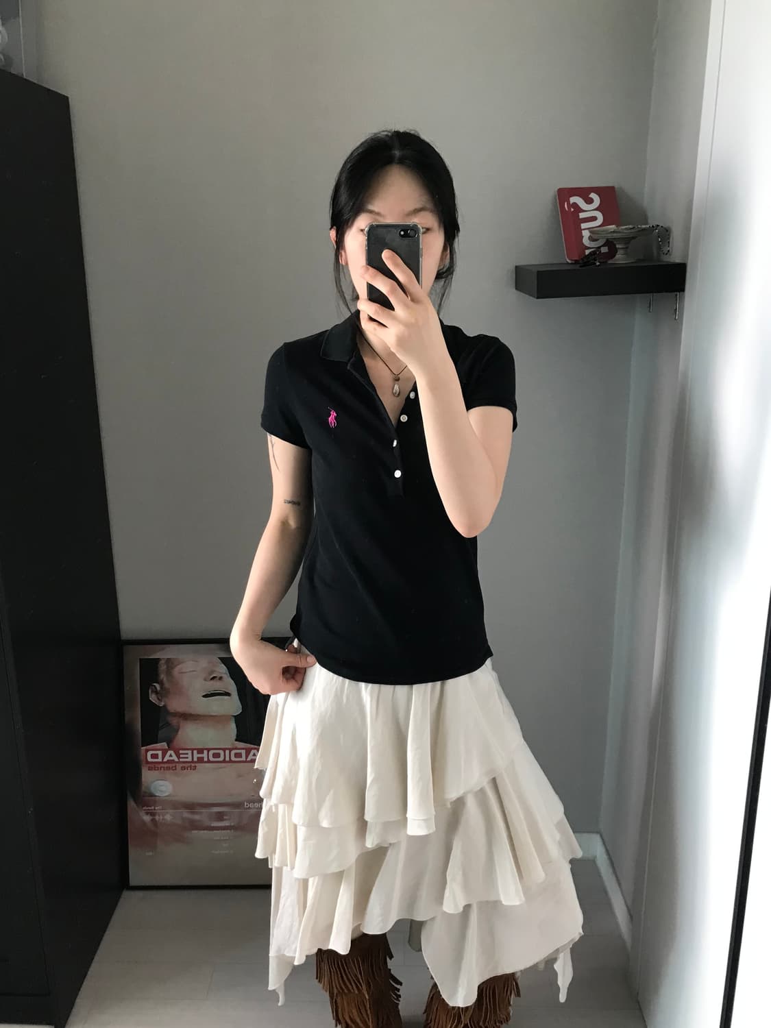 폴로 랄프로렌 여성라인 포니로고 블랙 카라티 상품이미지2