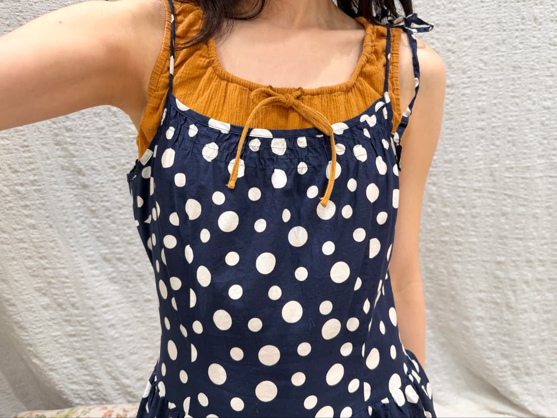 navy polka flare ops 상품이미지5