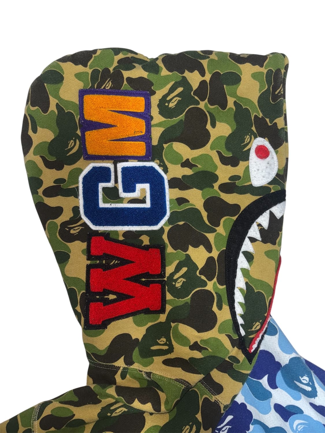 [BAPE] (판매/교신) 베이프 카모 청녹계 아수라 샤크후드집업 2XL 상품이미지5