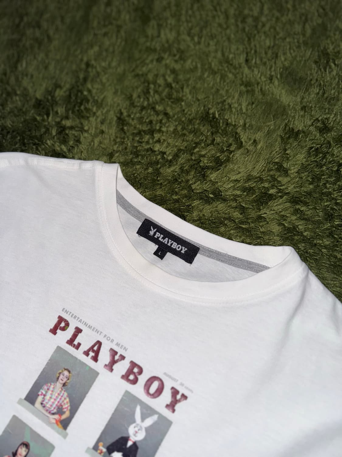 [L] PLAYBOY 플레이보이 재팬 매거진 그래픽 티셔츠 화이트 상품이미지3