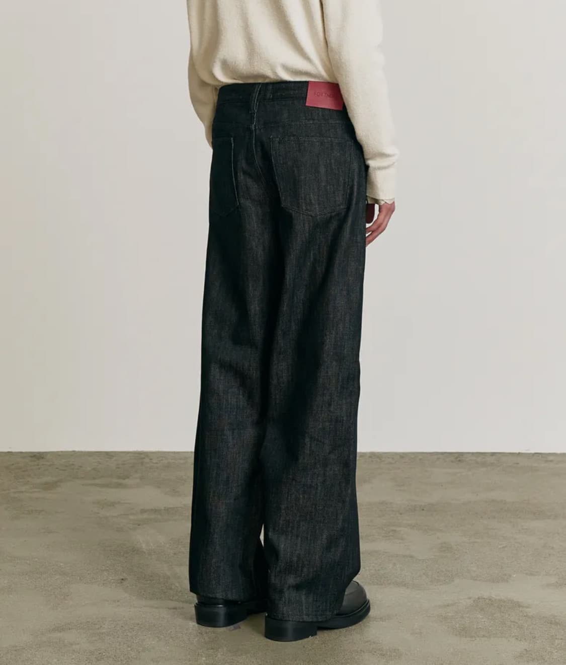 포트너스 투턱 와이드 블랙 진 상품이미지6