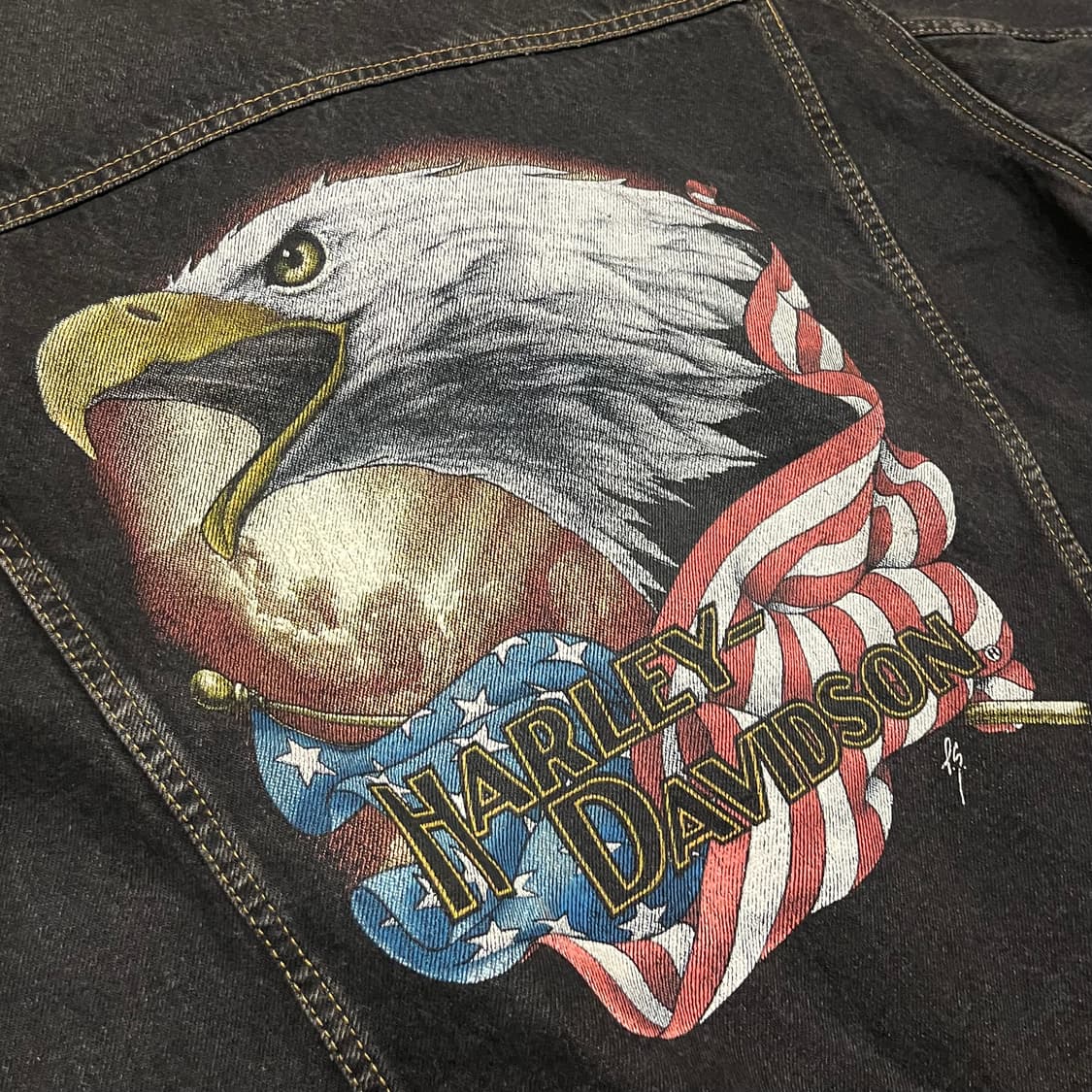 90s 할리데이비슨 데님 자켓 (105) 상품이미지2
