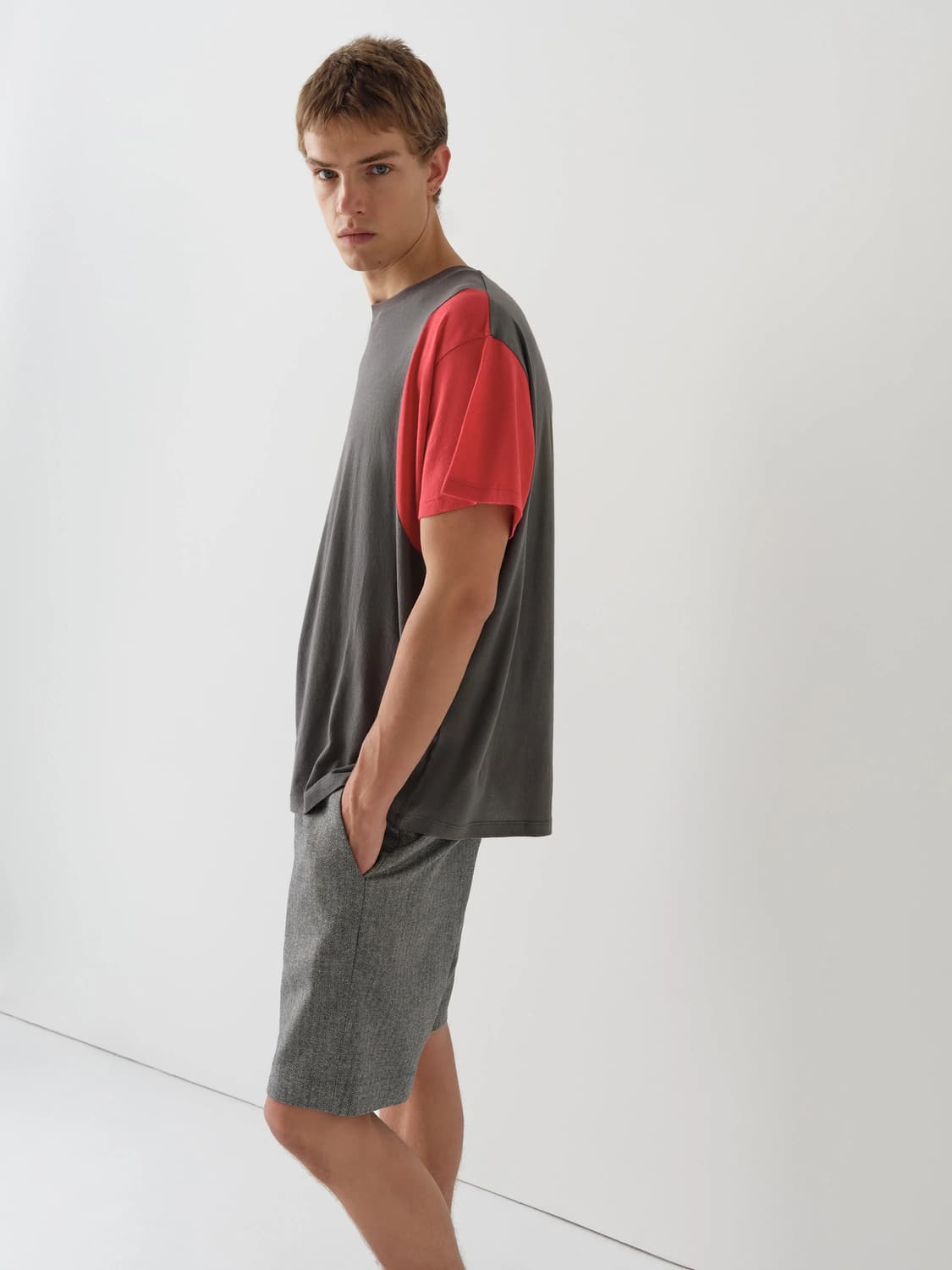 (XS,S,M) 기마구아스 Steve 티셔츠 / 그레이 레드 상품이미지8