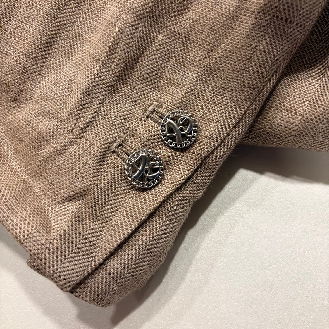 [55] 23ss 아쿠아스큐텀 헤링본 린넨 자켓 브라운 D362 상품이미지9