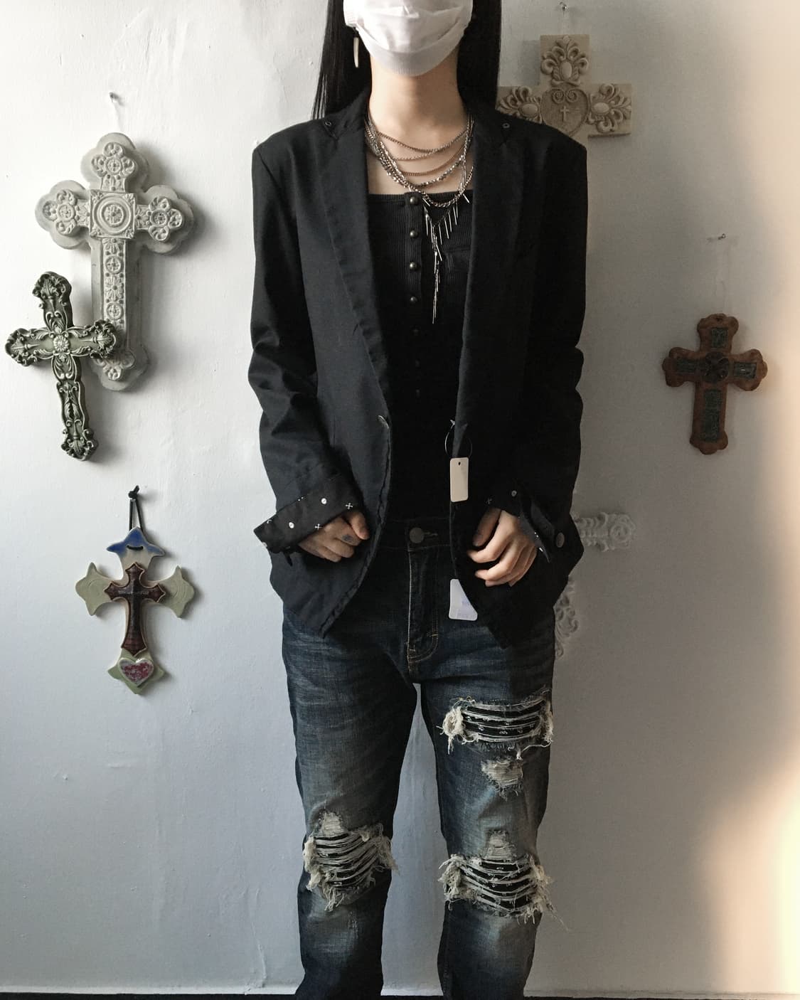 Skull point jacket 상품이미지1