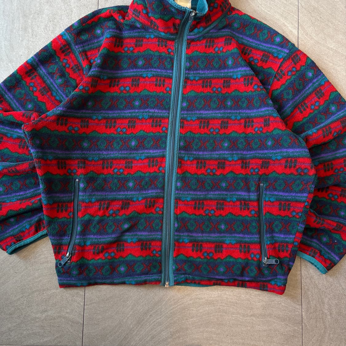 90s L.L.bean 90년대 생산 엘엘빈 아즈텍 플리스 신칠라 상품이미지4