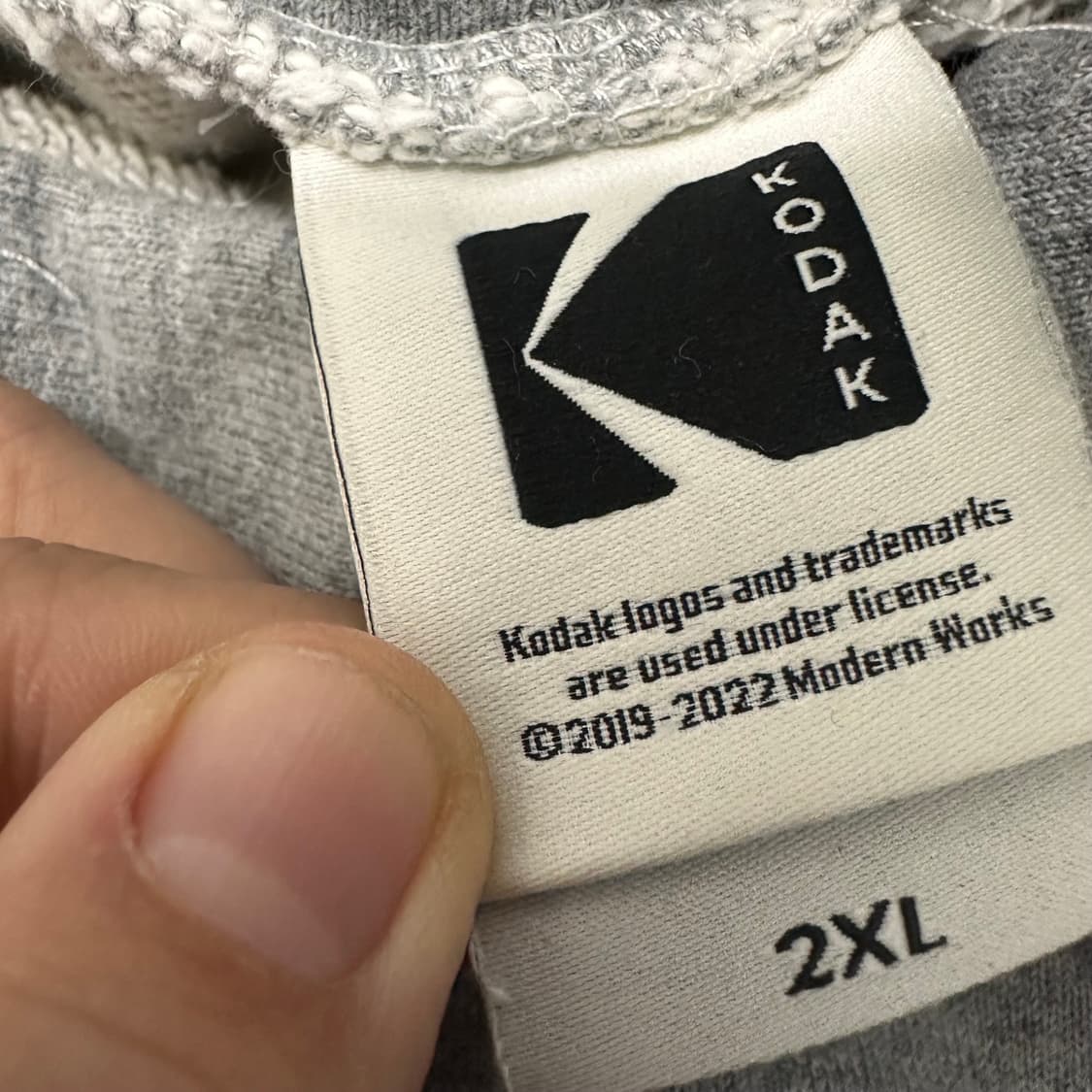 Kodak 코닥 긴팔 후드티셔츠 그레이 2XL 상품이미지5