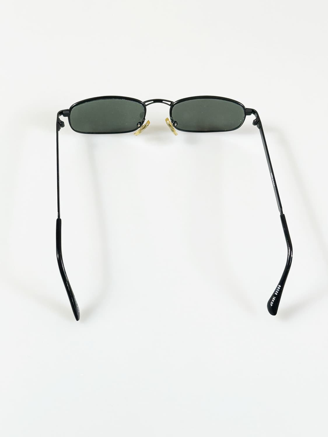 90s 유럽제 블랙 메탈 슬림 스퀘어 빈티지 선글라스 상품이미지5