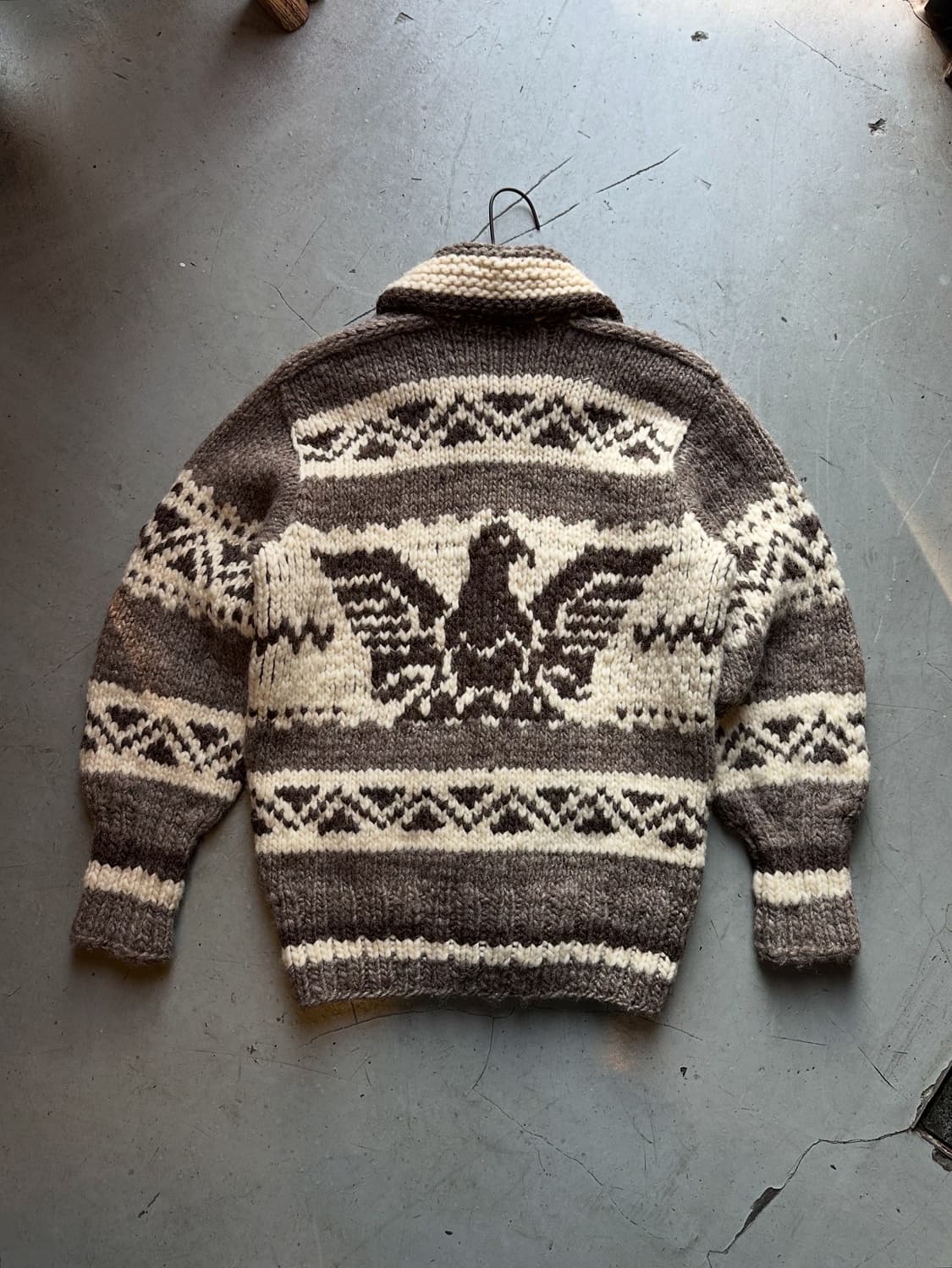 80s Hill's Indian Crafts캐나다 헤비울 코위찬 스웨터 상품이미지3