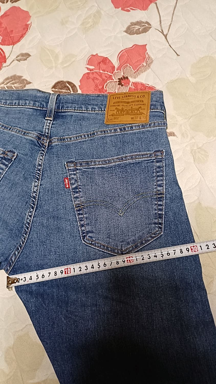 리바이스 502 스판슬림 얇은청바지 실측33인치 기장106 상품이미지9