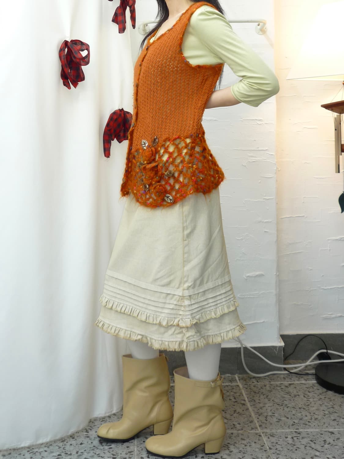 crochet tangerine knit vest 상품이미지3