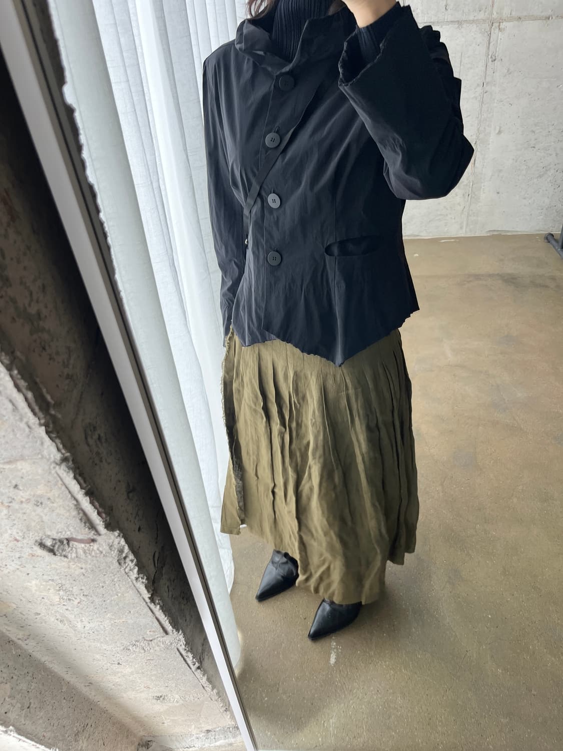 Joy Alpine 벌룬 카라 자켓 블랙 상품이미지10