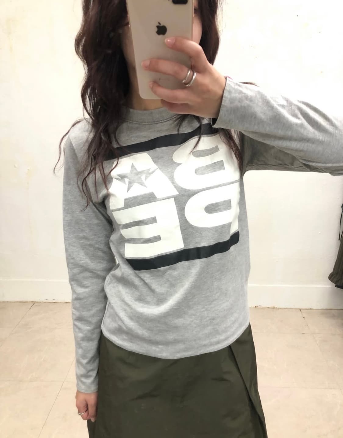 딱붙핏 베이프 양면 롱슬리브 티셔츠 상품이미지5