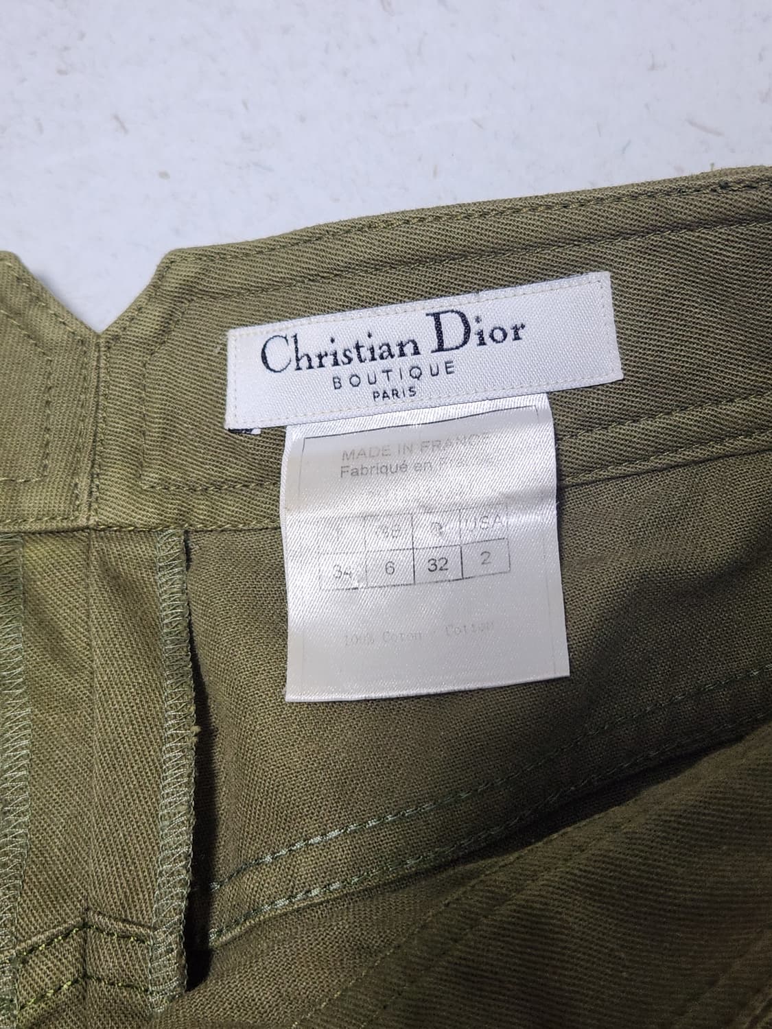 Dior 02 f/w 레이스업 팬츠 카키 상품이미지3