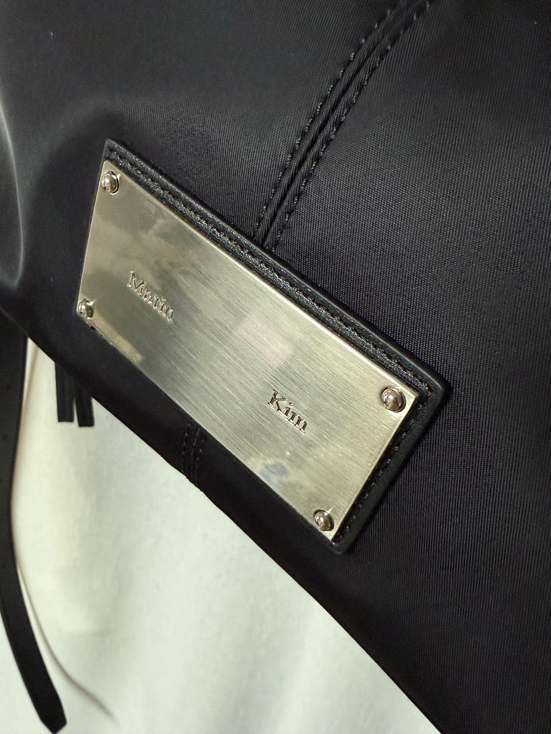 마뗑킴 사이드지퍼 패브릭 투웨이 백 가방 블랙 상품이미지6