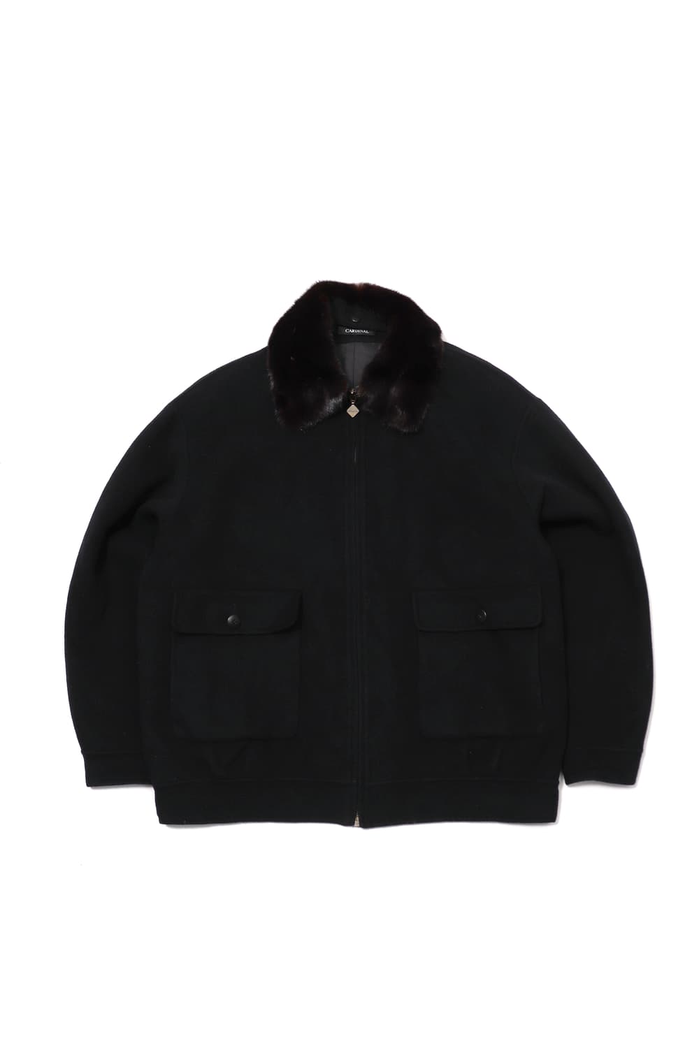 CARDINAL 밍크퍼 칼라 트윌 재킷 size 105 상품이미지1