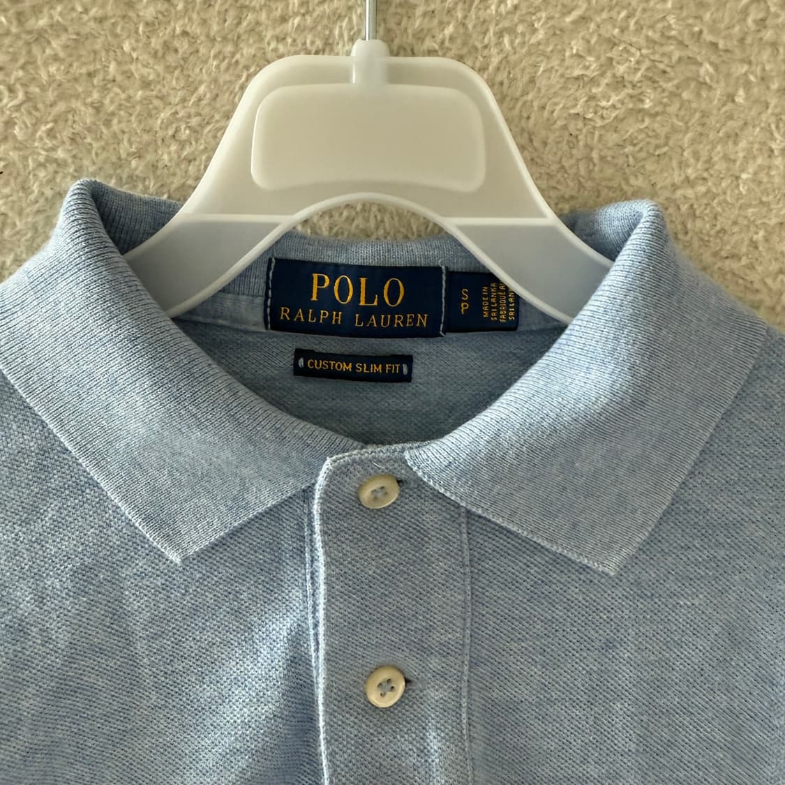 [S] 폴로 커스텀슬림핏 블루 카라티 상품이미지5