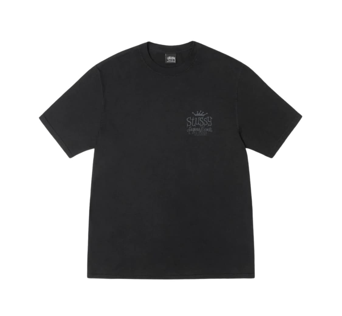 스투시 비치 하우스 피그먼트 다이드 티셔츠 블랙 상품이미지2