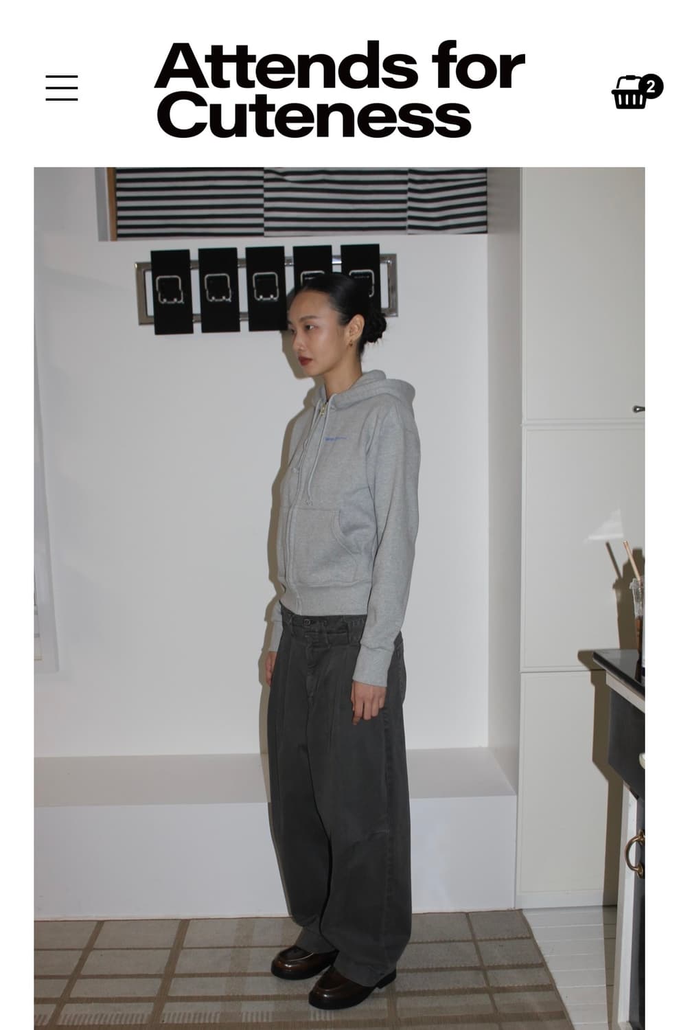 ATTENDS 어텐즈 for hoodie 크롭 집업 상품이미지4