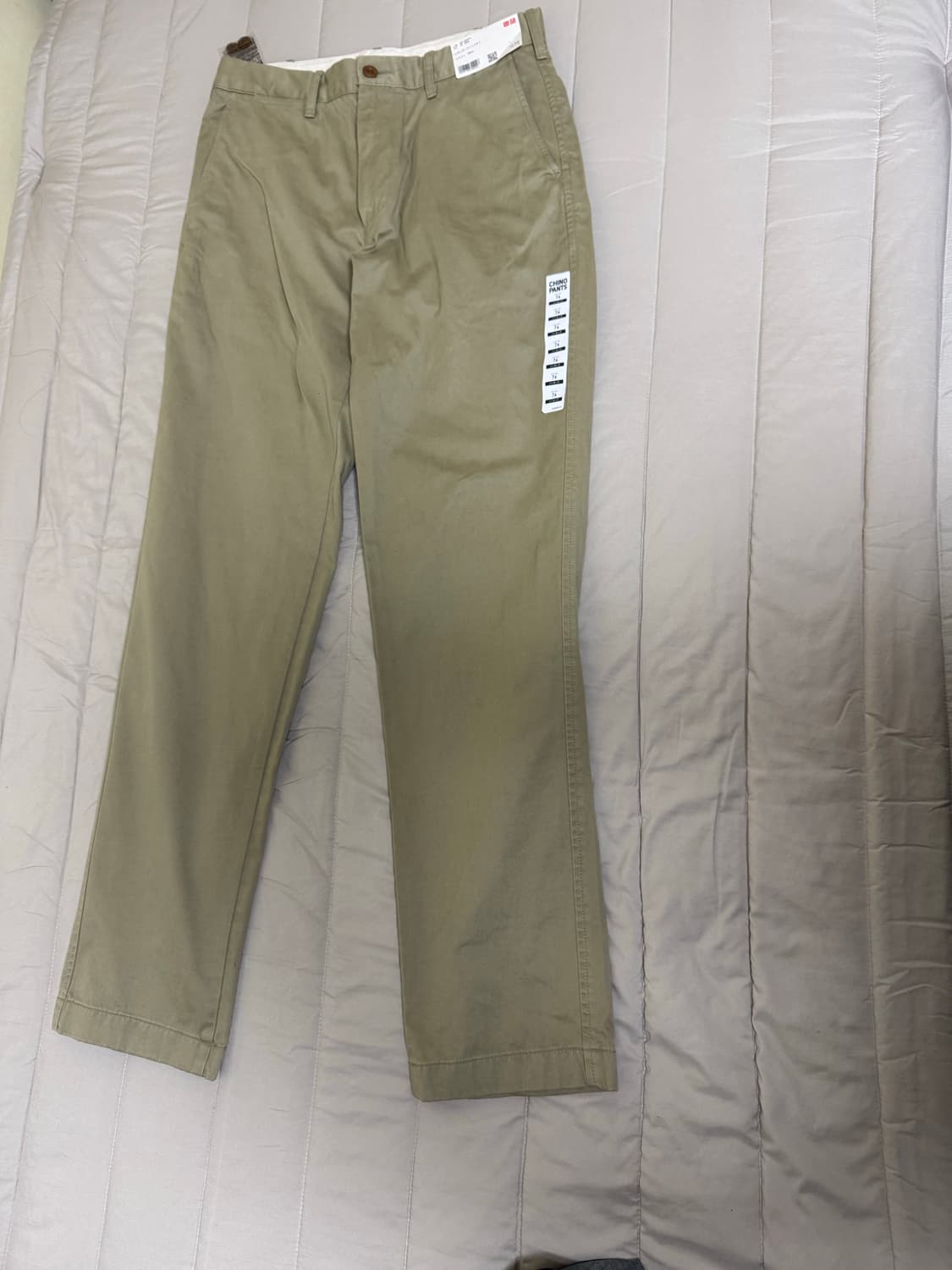 [76] 유니클로 레귤러핏 치노팬츠 베이지 판매합니다 상품이미지1