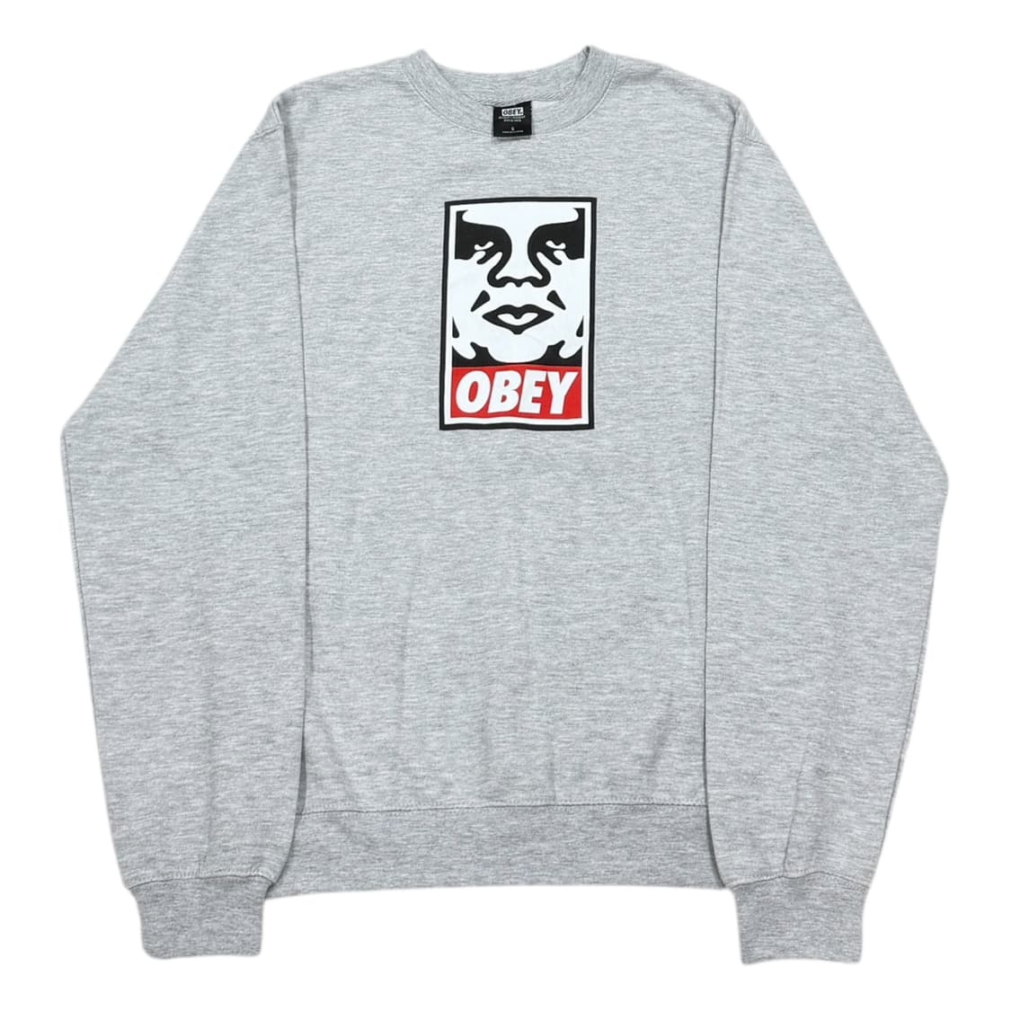 오베이 프린팅 기모 스웻셔츠 맨투맨 그레이 S 상품이미지1