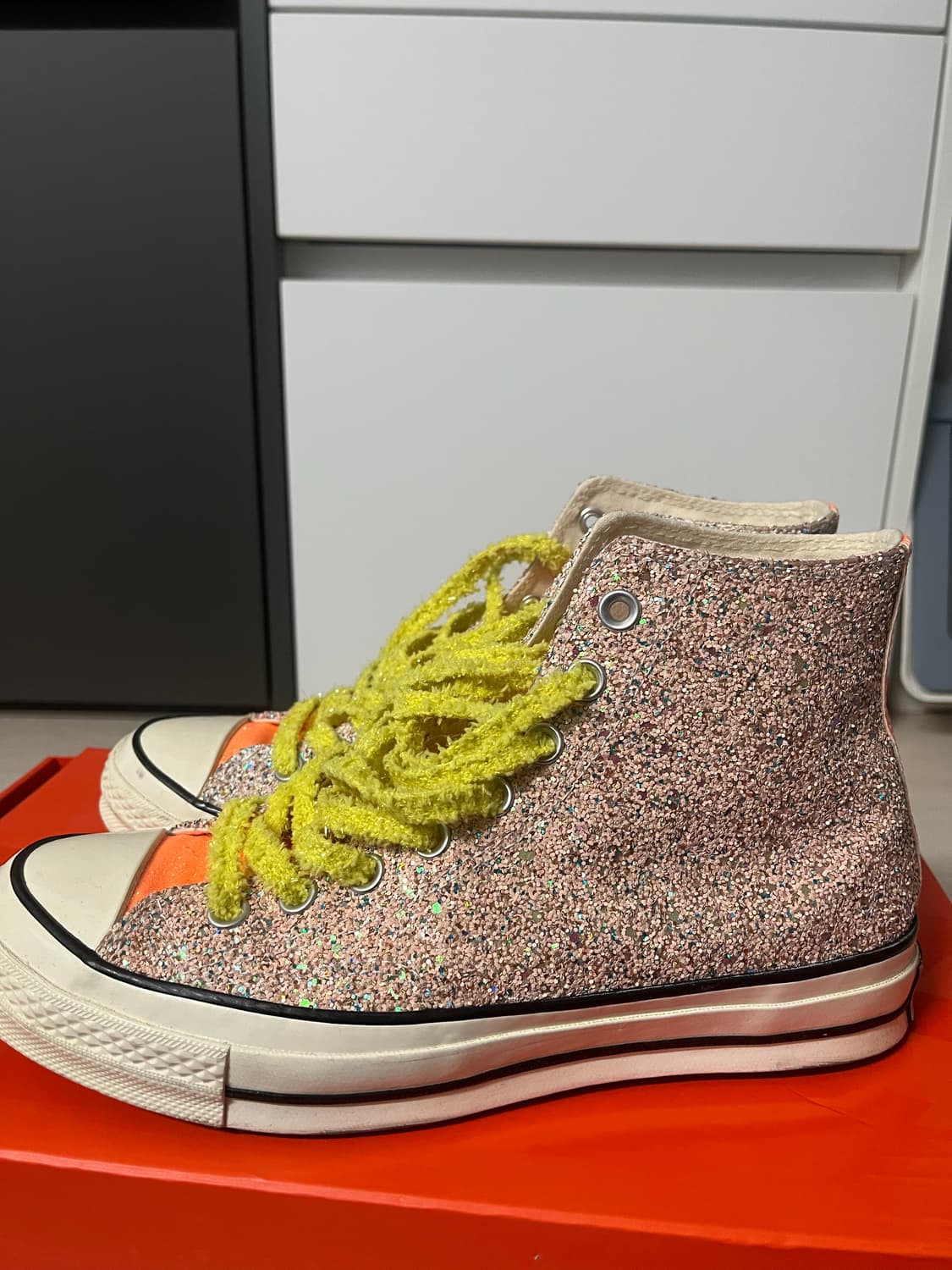 컨버스 x JW 앤더슨 척70 글러터 핑크 오렌지 상품이미지3