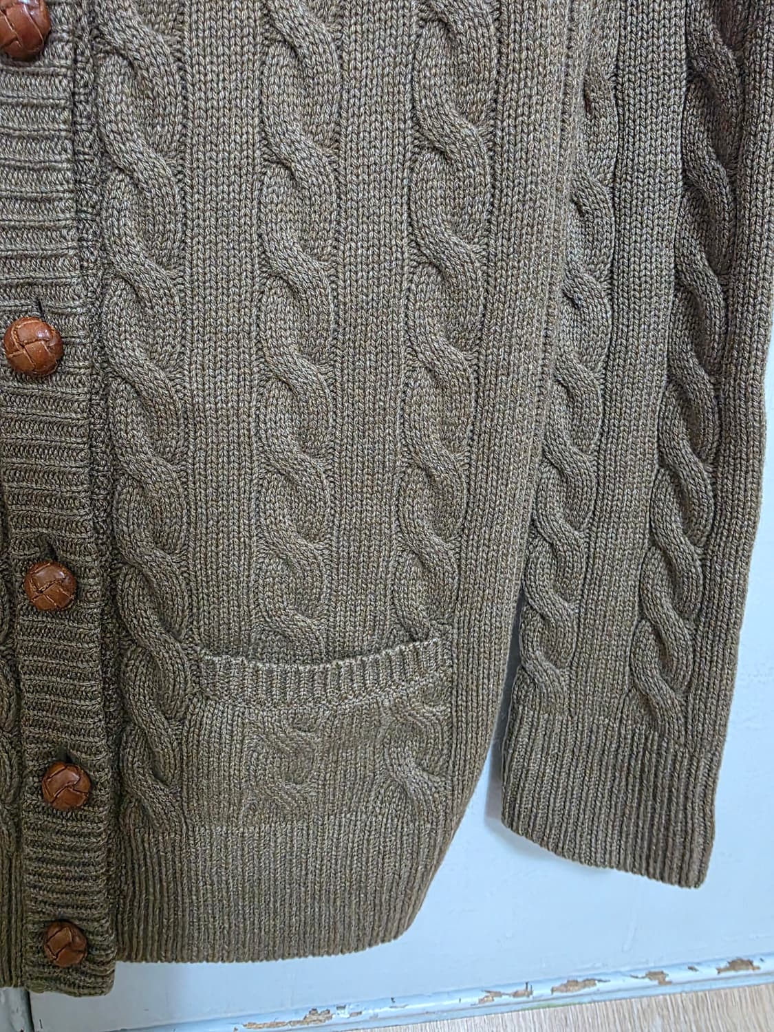 랄프로렌 숄카라 케이블 니트 가디건 M 상품이미지4