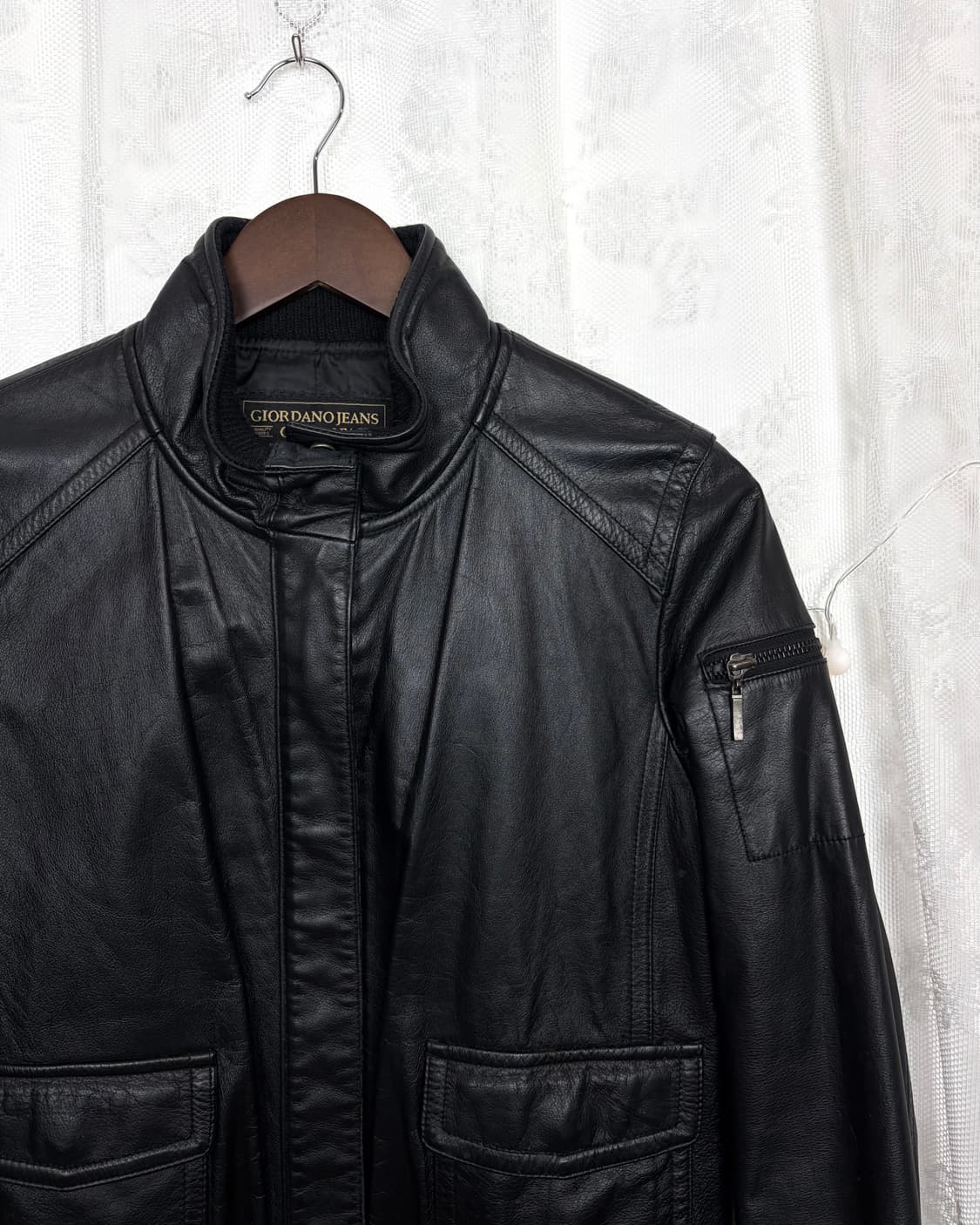 GIORDANO cowhide leather biker jacket 상품이미지2