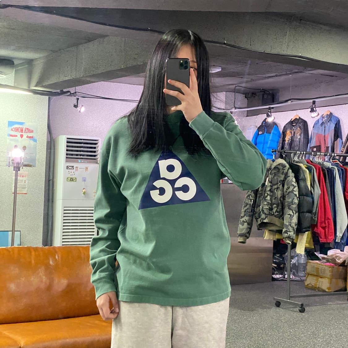 나이키 acg 빅로고 그린 롱슬리브 B2290 상품이미지1