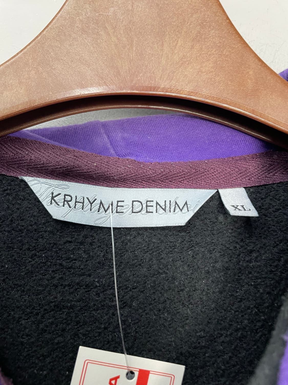 빈티지 퍼플로고 블랙 후드집업 H1739 상품이미지7