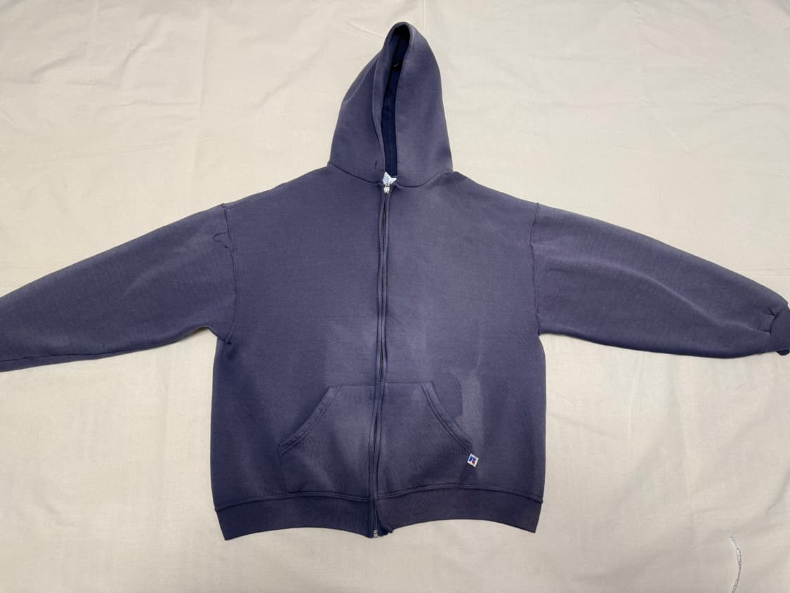 [L] 90s 러셀 (Russell Athletic) 네이비 후드집업 상품이미지1