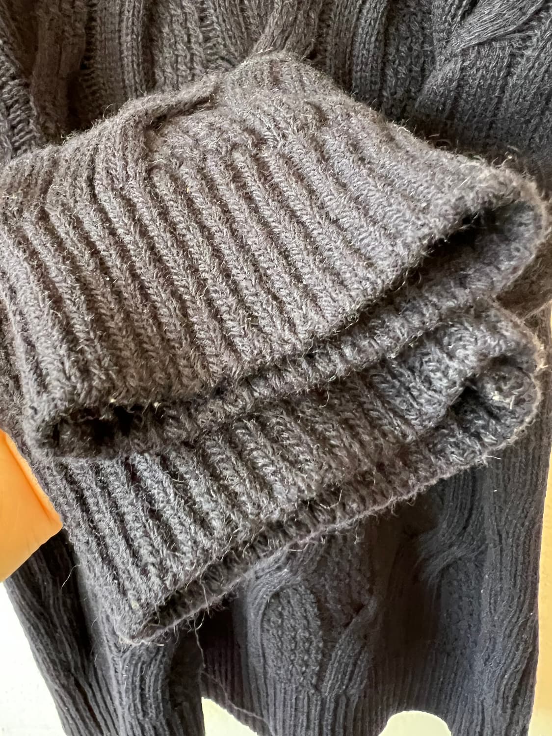 마시모뚜띠 남성 네이비 케이블니트 하프터틀넥니트 상품이미지4